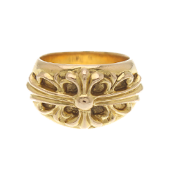 22Kフローラルクロスリング