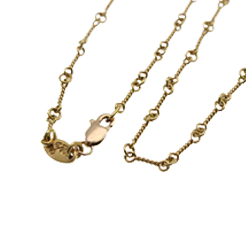 22K18inchiツイストチェーン