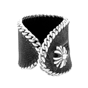 CHクロス付チェーンブレスレット