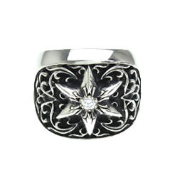 クロムハーツ&nbsp;センターダイヤクラシックオーバルスターリング