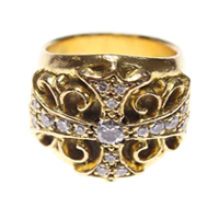 22Kパヴェダイヤ キーパーリング