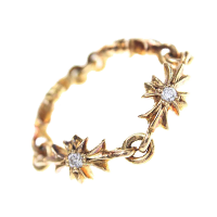 22K 4PダイヤタイニーE CHプラスリング